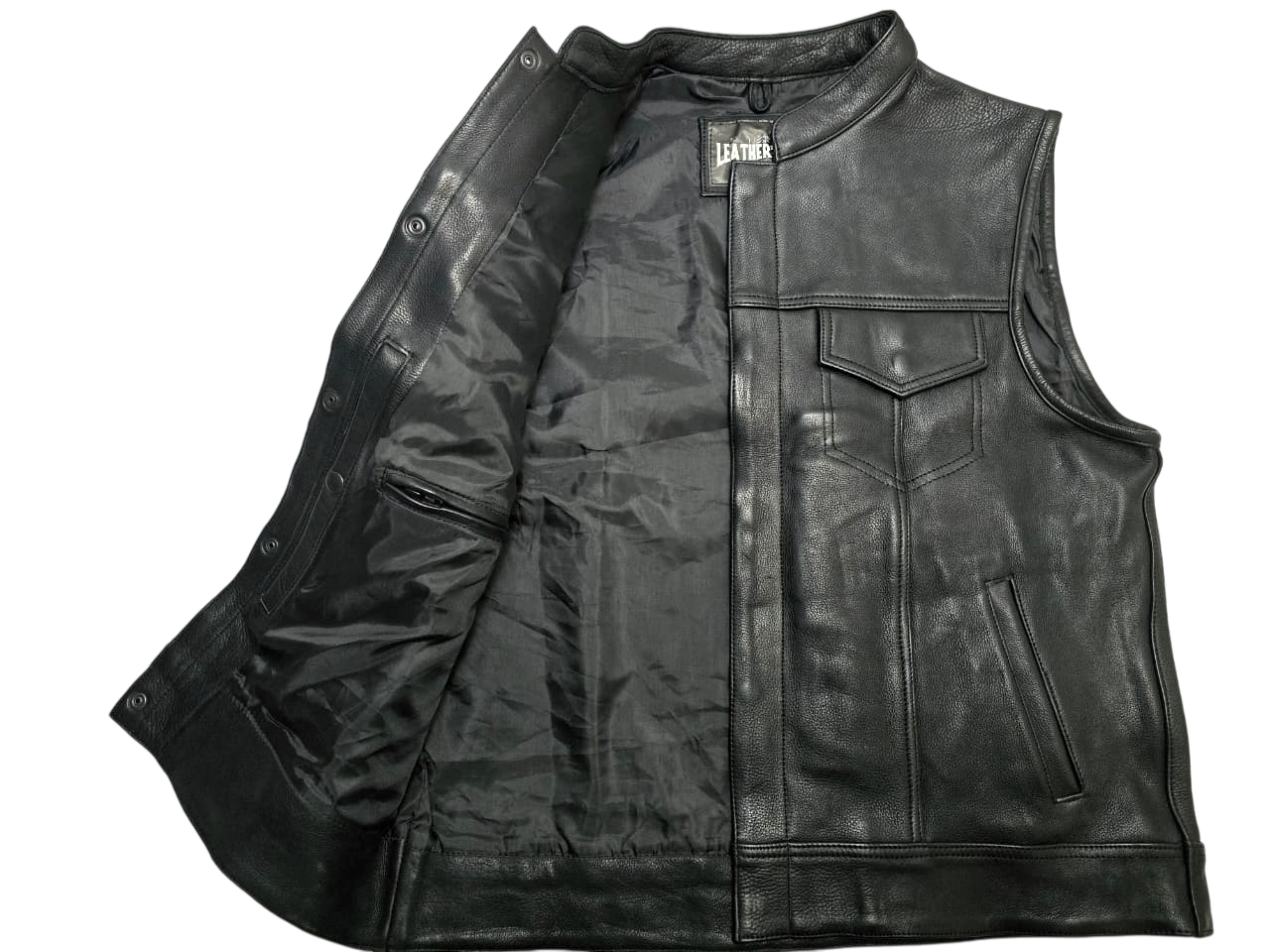 LEATHERSONS v2 Chaleco de Cuero SOA para Hombre