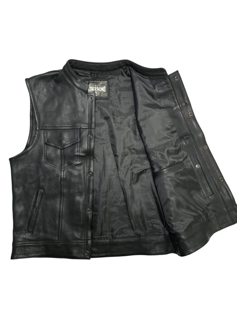 LEATHERSONS v2 Chaleco de Cuero SOA para Hombre