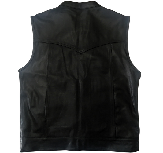 Chaleco de Cuero Black para Hombre - Estilo SOA