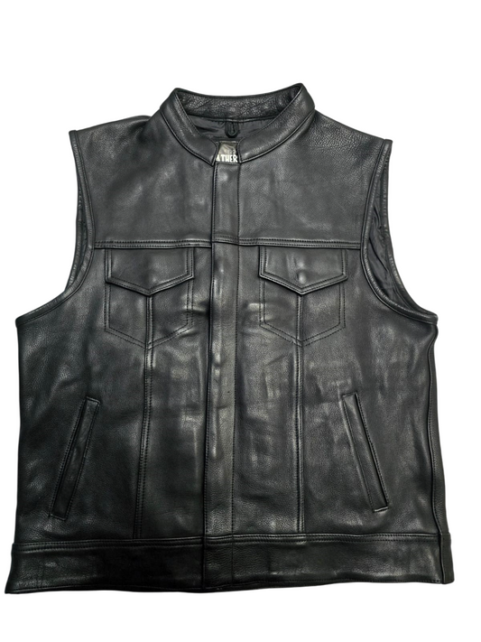 LEATHERSONS v2 Chaleco de Cuero SOA para Hombre
