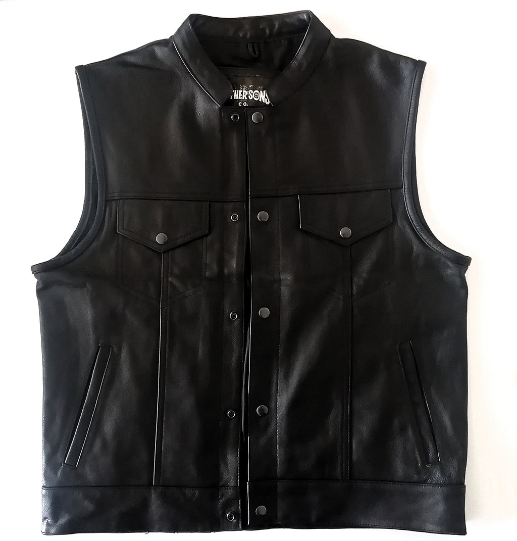 Chaleco de Cuero Black para Hombre - Estilo SOA