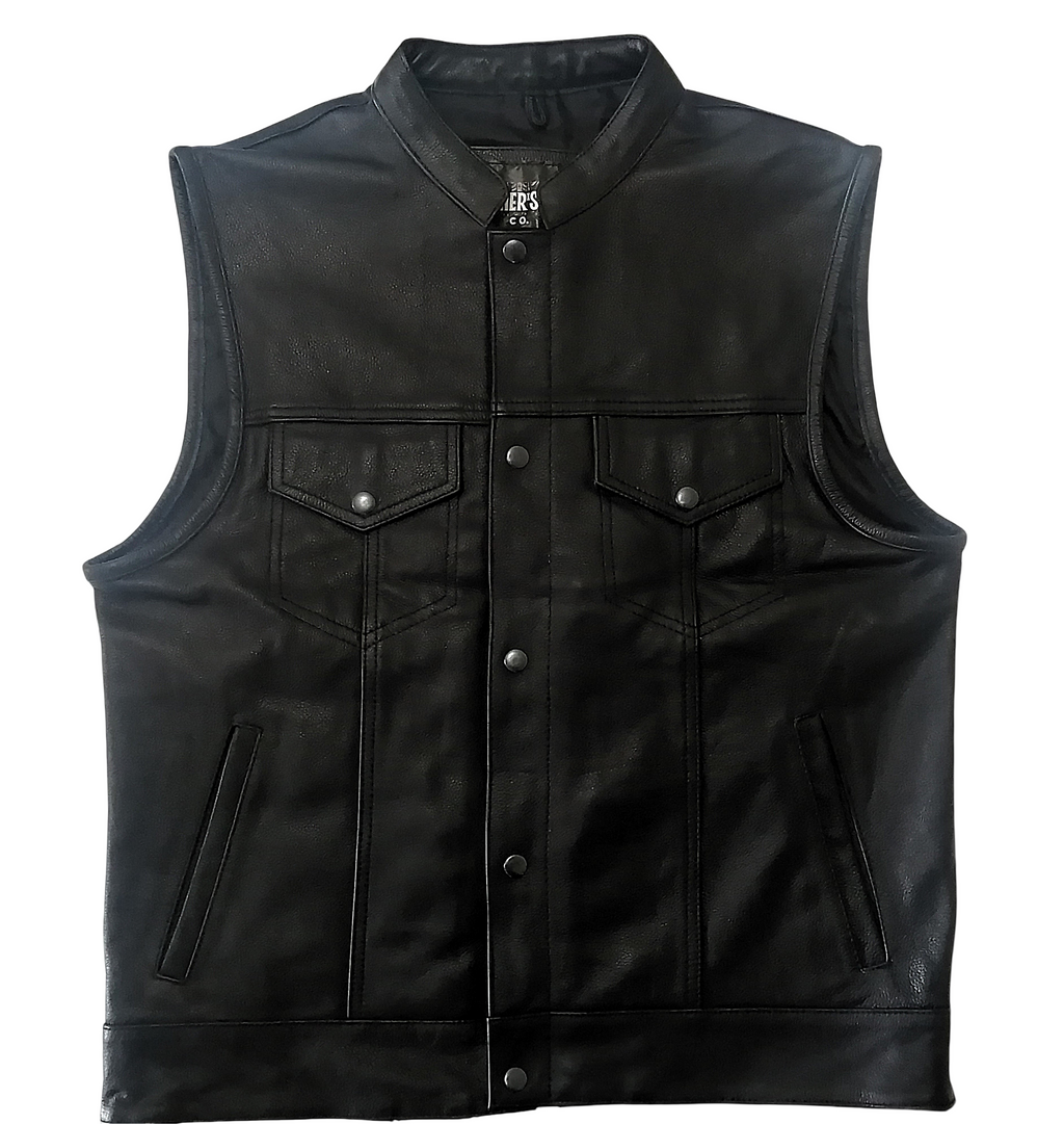 Chaleco de Cuero Black para Hombre - Estilo SOA