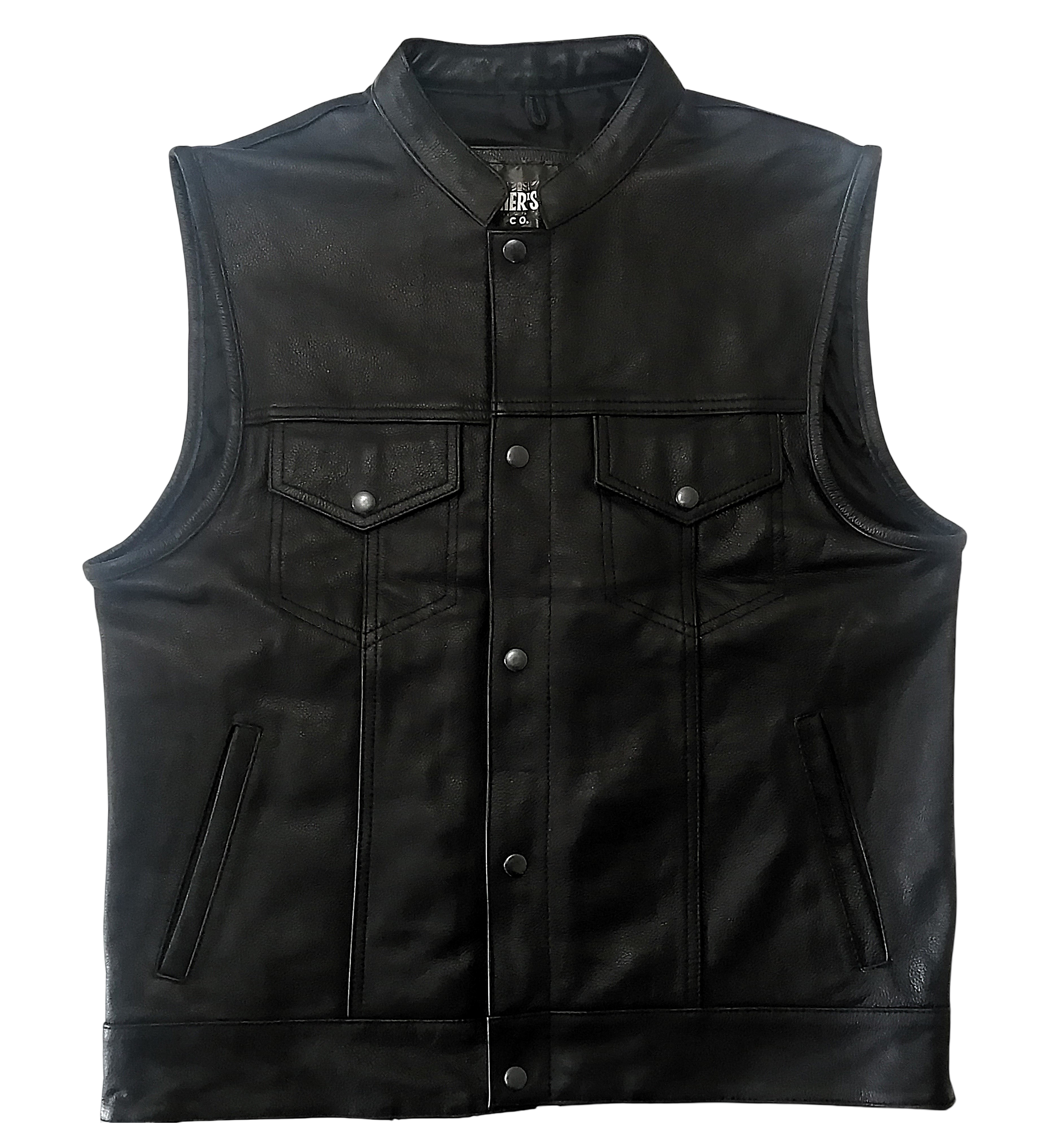 Chaleco de Cuero Black para Hombre - Estilo SOA