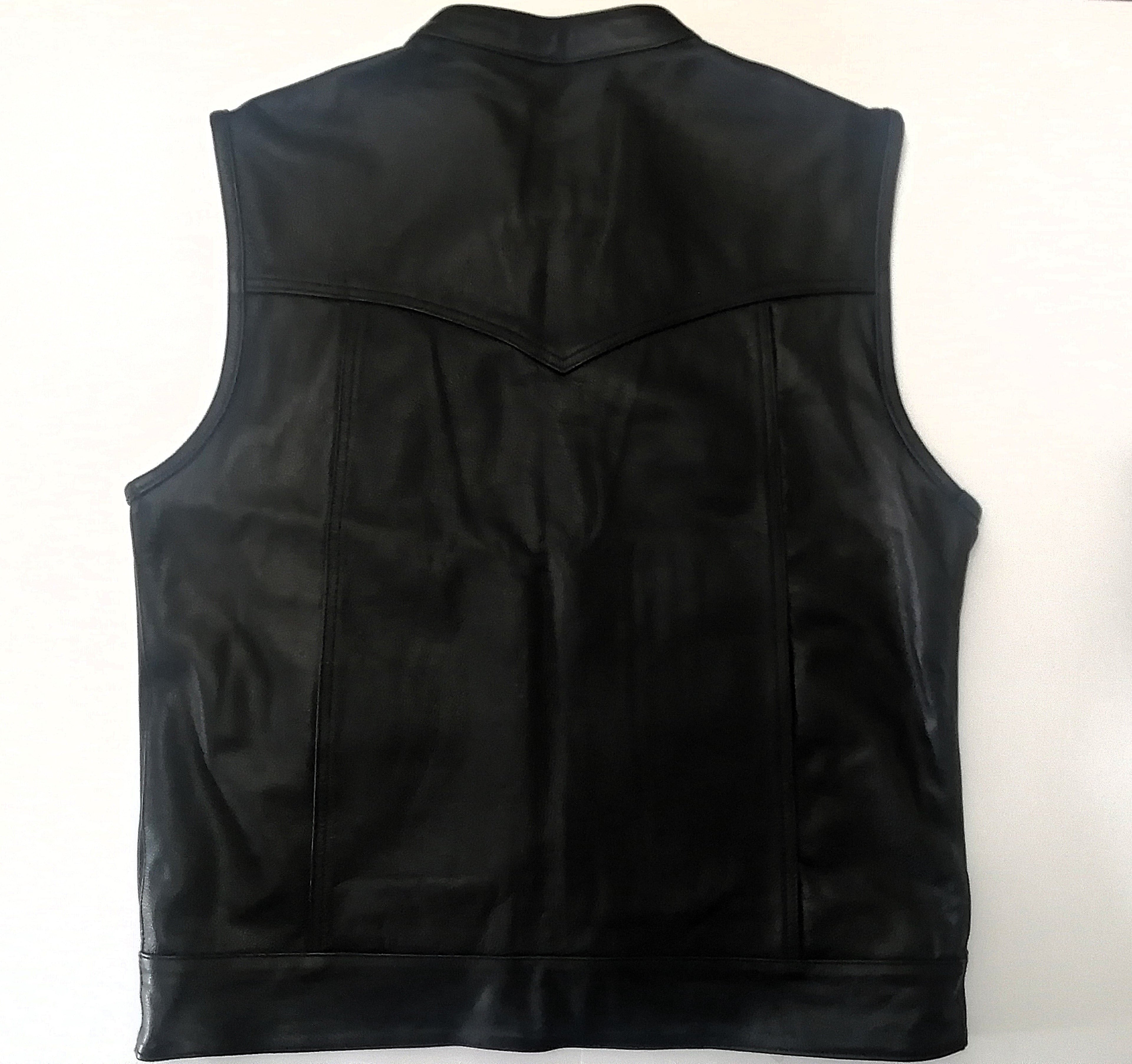 Chaleco de Cuero Gold para Hombre - Estilo SOA