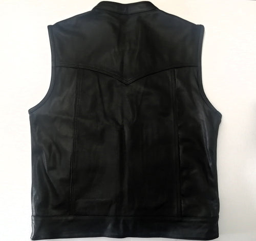 Chaleco de Cuero Gold para Hombre - Estilo SOA