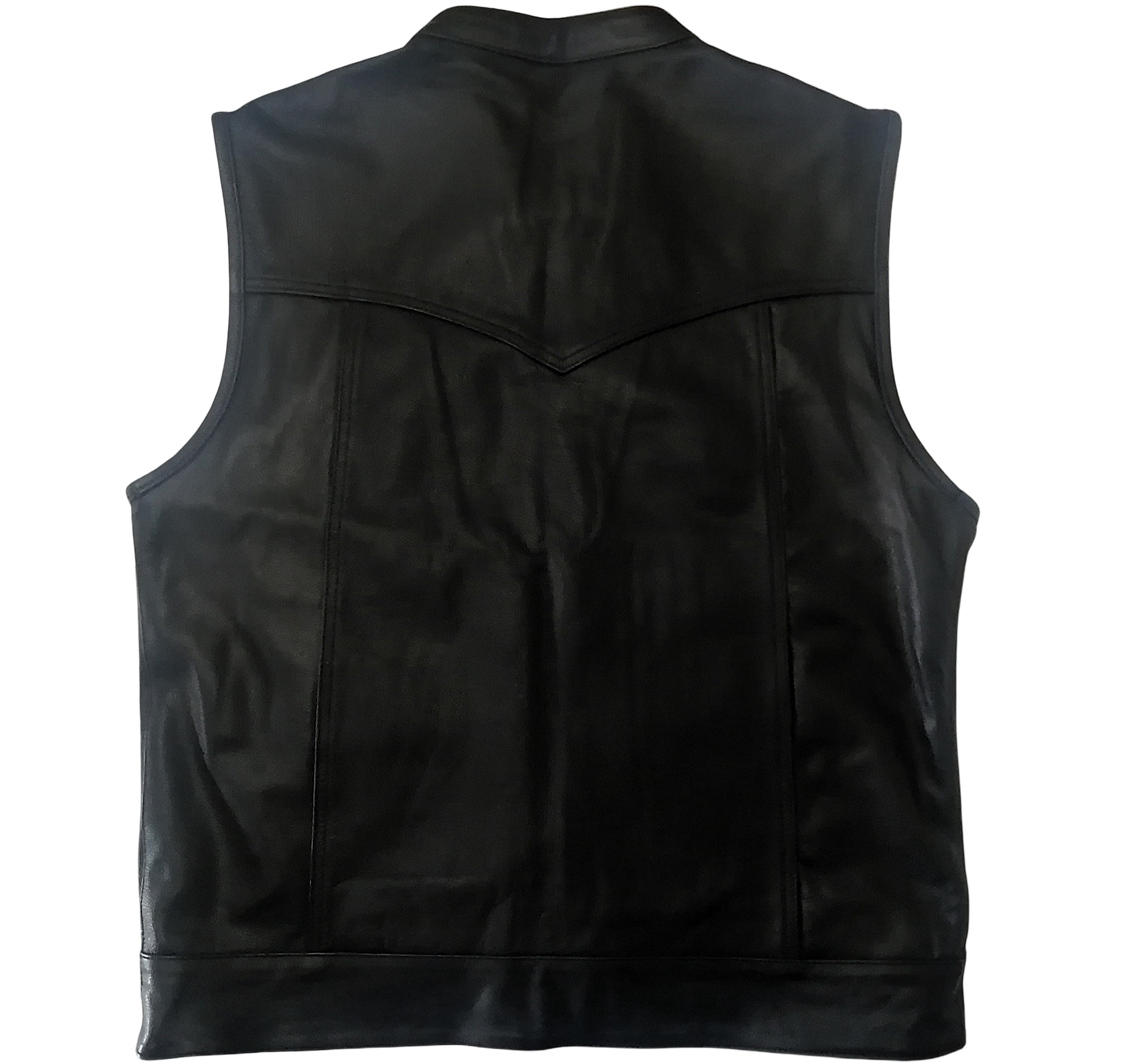 Chaleco de Cuero Black para Hombre - Estilo SOA