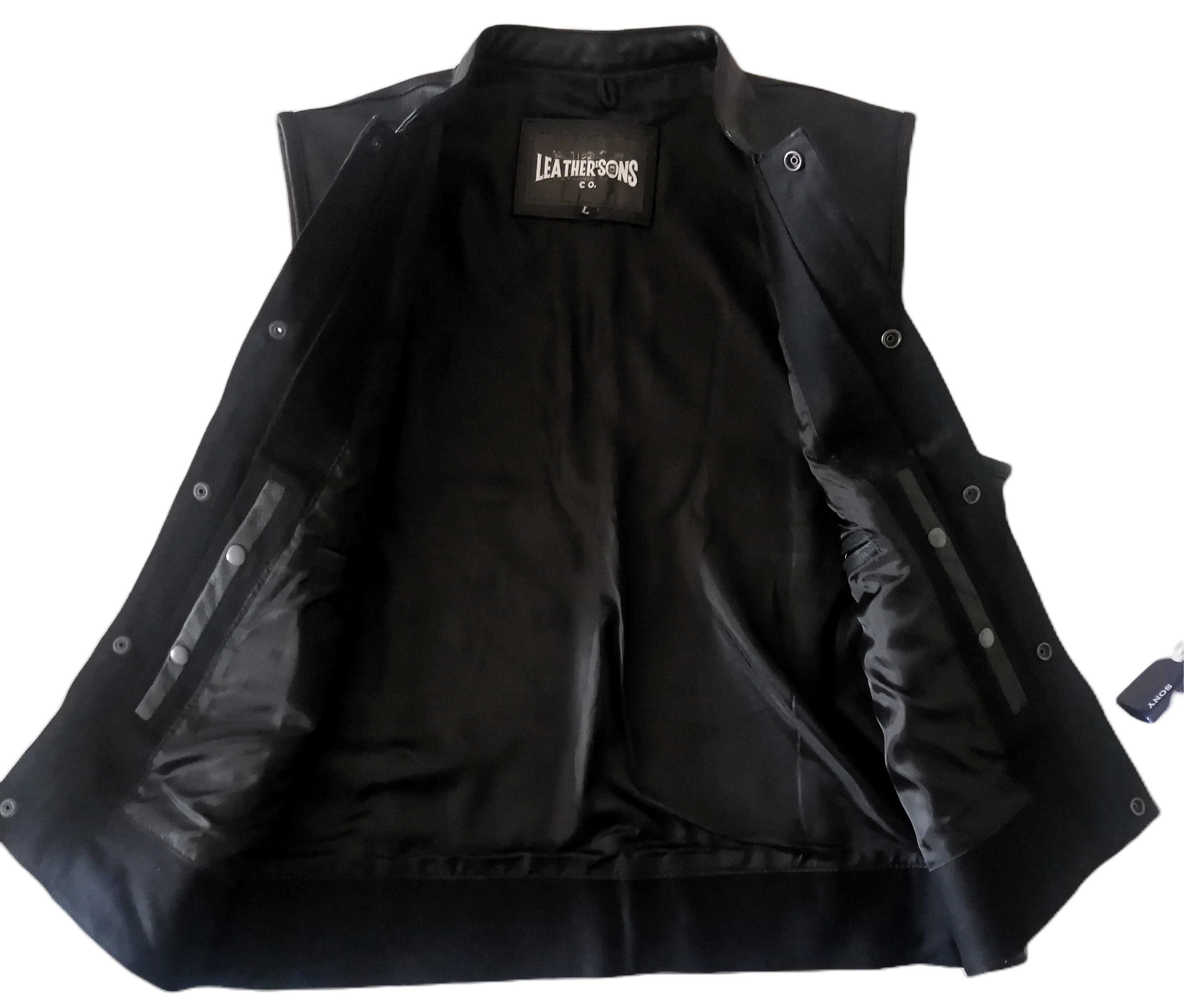 Chaleco de Cuero Black para Hombre - Estilo SOA